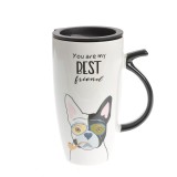 Cana cu capac We are my best friend 500 ml