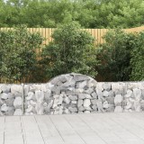 VidaXL Coșuri gabion arcuite 20 buc, 200x30x60/80 cm, fier galvanizat