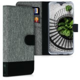 Husa pentru Motorola Moto G7 / Moto G7 Plus, Textil, Gri, 47487.01, Kwmobile