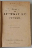 HISTOIRE DE LA LITTERATURE FRANCAISE par GUSTAVE LANSON , 1918 MIC FRAGMENT DECUPAT PAGINA CUPRINS ,VEZI FOTO