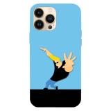Husa compatibila cu Apple iPhone 15 Pro Max, Viceversa, model Wiggy Johnny Bravo , Silicon, TPU, Transparent, Carcasa