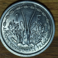 Africa ecuatoriala franceza - moneda istorica - 1 franc 1948 UNC an unic batere