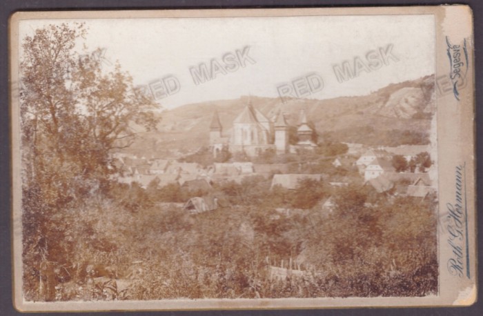 5614 - BIERTAN, Sibiu, Panorama, Romania ( 16,5/10,5 cm ) - CDV old Photocard
