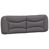 Cumpara ieftin Perna pentru tablie pat, Hvar, gri, 160 cm, piele artificiala