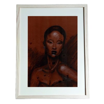 G20. Tablou tip grafica moderna, Miss Cofee, hartie A4, inramat foto