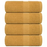 VidaXL Prosoape de săpun 4 buc Aur 30x30 cm 360 g/m&sup2; 100% bumbac