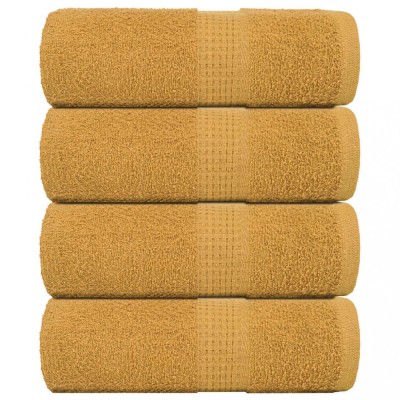 vidaXL Prosoape de baie 4 buc. FROGN aurii 30x30 cm 100% bumbac 136801 foto