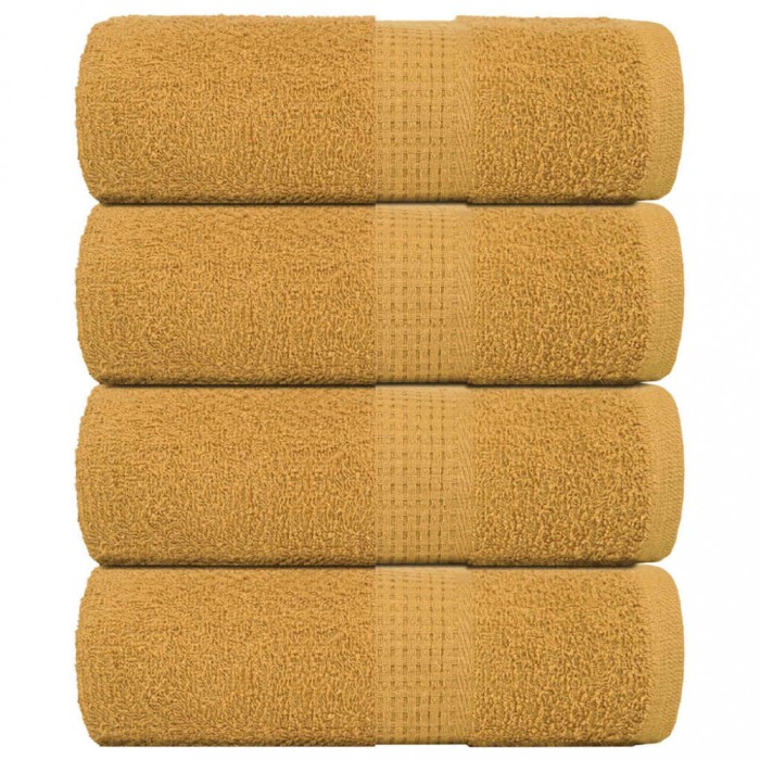 vidaXL Prosoape de baie 4 buc. FROGN aurii 30x30 cm 100% bumbac 136801