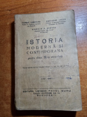 manual - istoria moderna si contemporana -pentru clasa a 3-a secundara-anul 1935 foto