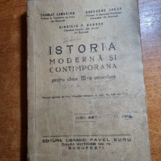 manual - istoria moderna si contemporana -pentru clasa a 3-a secundara-anul 1935