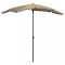vidaXL Umbrelă de grădină cu st&acirc;lp, gri taupe, 200x130 cm 315554