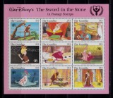 Gambia 1991 &quot;Disney- Sabia din stanca&quot;,serie 9v in bloc, Mi. 1102/1110,MNH