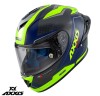 Casca integrala pentru scuter - motocicleta Axxis model Cobra Rage A3 galben fluor lucios carbon &ndash; 100% carbon XL (61/62cm)