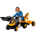 Tractor cu pedale si remorca Smoby Builder Max galben 7600710304