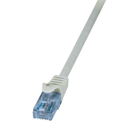 Cablu de retea , LogiLink , Home U/UTP EconLine Cat.6A 10GE , 0.5 m , gri foto