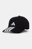 Adidas șapcă de baseball din bumbac BBALL 3S CAP NL culoarea negru, cu imprimeu, JG1072