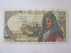 Rara! Fran?a 50 Francs/Franci 1962 tip Racine 1962-1976 foto