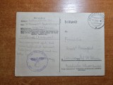 Carte postala cu stampila svastica - al 2-lea razboi mondial - din anul 1943