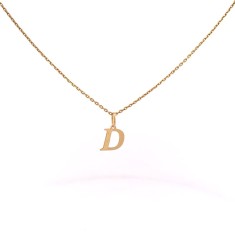 Pandativ din aur de 14k in forma de litera D