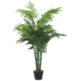 Palmier artificial 28 frunze 120 cm verde GartenMobel Dekor, vidaXL