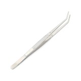 Penseta cu varf curb din otel inoxidabil, antimagnetica, pentru inserat ata, JINZEN