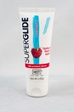 Lubrifiant intim Hot Superglide Zmeura, pe baza de apa, 75ml, aroma fructata, sex oral, compatibil prezervative