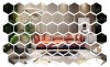 Set 64 Oglinzi Acrilice Decorative Autoadezive DAVIDAMI CONCEPT&reg; model Hexagon, dimensiune 18.5 cm x 16 cm x 9.3 cm