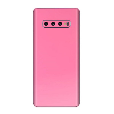 Set Doua Folii Skin Acoperire 360 Compatibile cu Samsung Galaxy S10 - Wrap Skin Hot Glossy Pink foto