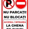 Indicator nu parcati accesul intrarea ghena de gunoi