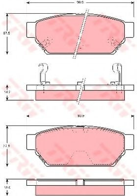 Set placute frana,frana disc MITSUBISHI LANCER VI (CJ-CP) (1995 - 2003) TRW GDB3045 foto