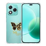 Husa antisoc pentru honor 400 lite - airbag tpu, col&Egrave;uri ranforsate- butterfly auriu