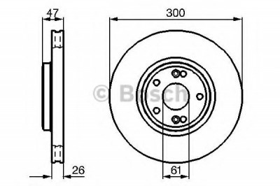 Disc frana RENAULT LAGUNA II Grandtour (KG0/1) (2001 - 2016) BOSCH 0 986 479 B47 foto