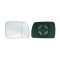 Geam oglinda exterioara cu suport fixare Bmw X3 (E83), 06.2003-11.2010, Dreapta, incalzita; geam asferic; cromat