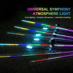 Kit lumini ambientale acrilice 18 piese Rgb Bluetooth Symphony