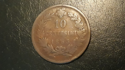 Italia - 10 centesime 1863 foto