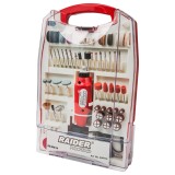 Set mini polizor multifunctional 230V si 12V DC cu 110 accesorii Raider