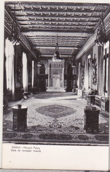 bnk cp Sinaia - Muzeul Peles - Sala de receptie maura - uzata