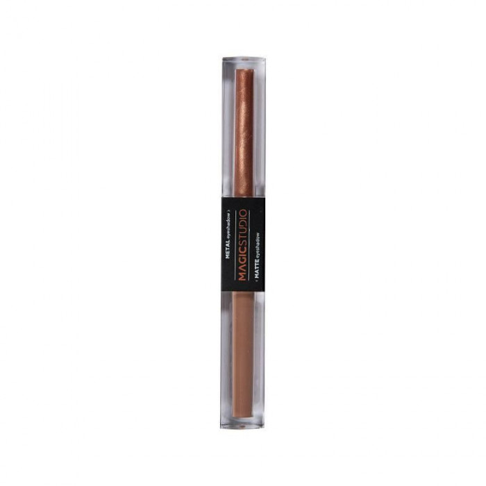 Fard de pleoape 2 in 1 Matte &amp; Metal Magic Studio Bronz deschis 30761N4