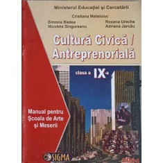 CULTURA CIVICA / ANTREPRENORIALA. CLASA A IX-A-C. MATEICIUC, S. BADEA, N. SINGUREANU, R. URECHE, A. JARCAU