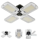 Cumpara ieftin Lampa LED cu 4 brate mobile ajustabile, VisionHub&reg;, putere 60W, Bec Iluminare pentru interior Garaj/Depozit/Atelier, 4 aripi Pliabile cu 352 LED-uri,