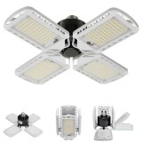 Lampa LED cu 4 brate mobile ajustabile, VisionHub&reg;, putere 60W, Bec Iluminare pentru interior Garaj/Depozit/Atelier, 4 aripi Pliabile cu 352 LED-uri,