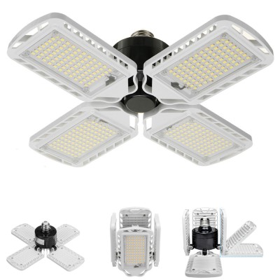Lampa LED cu 4 brate mobile ajustabile, VisionHub&amp;reg;, putere 60W, Bec Iluminare pentru interior Garaj/Depozit/Atelier, 4 aripi Pliabile cu 352 LED-uri, foto