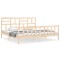 Cadru de pat cu tablie Super King Size, lemn masiv