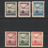 Avioane deasupra ruinelor Varsoviei Sc. C13-18 (Scott) Polonia 1946