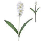 Fir floare crizantema artificiala decorativa,plastic,alb,53 cm