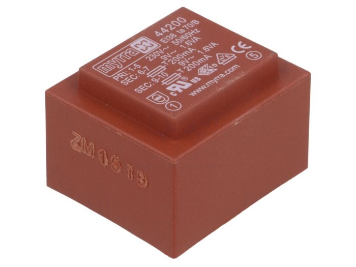 Transformator &Icirc;ncapsulat 3,2VA 230V 9V PCB