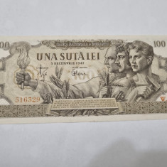 bancnota romania 100 lei 1947 decembrie