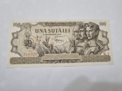 bancnota romania 100 lei 1947 decembrie foto