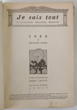 JE SAIS TOUT , ENCYCLOPEDIE MONDIALE ILLUSTREE , TOME I , JANVIER - JUIN , 1905