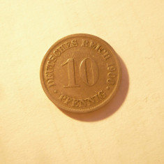 Moneda 10 pf Germania 1900 , cal. f.buna